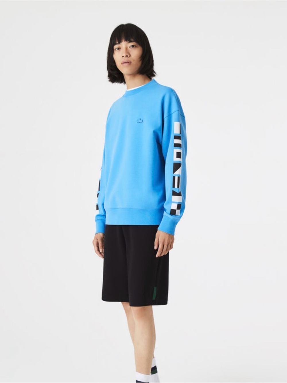 Lacoste Loose Fit Reflective Print Sweatshirt